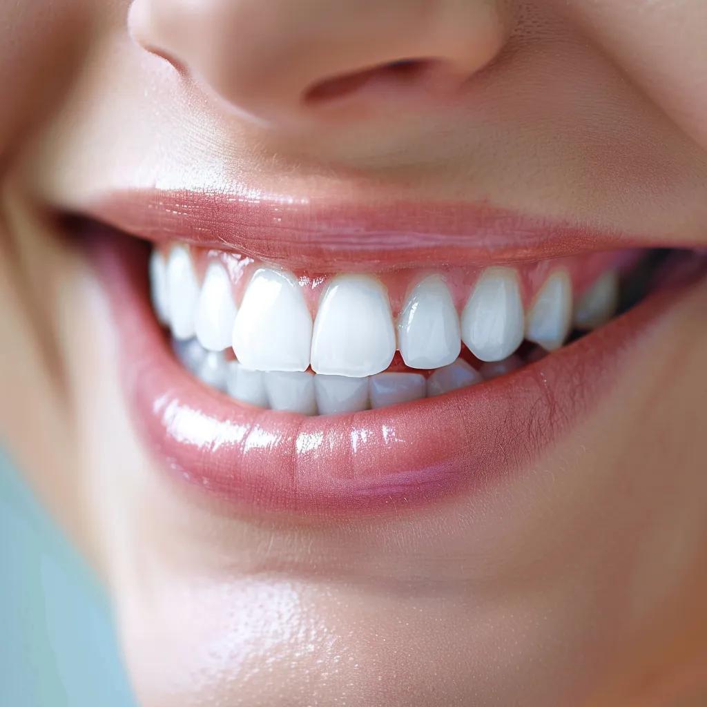Patient smiling after cosmetic dental treatment highlighting teeth whitening and veneers