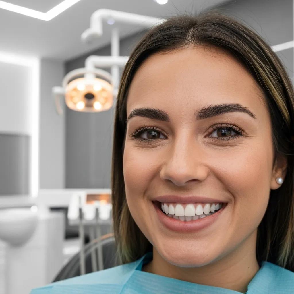 A patient proudly displaying a beautifully enhanced smile after undergoing cosmetic dental treatments, showcasing the positive impact of cosmetic dentistry